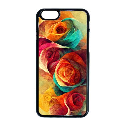 Absztrakt színes rózsák Art iPhone 6-6s tok