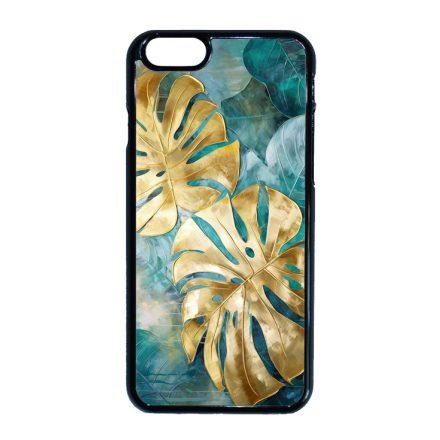 Gyönyörű kék aranyló levelek Art iPhone 6-6s tok