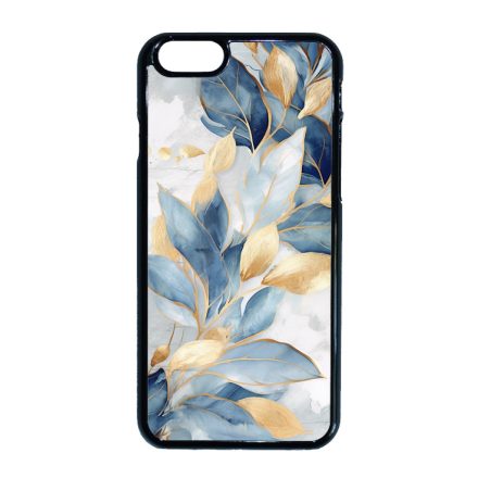 Gyönyörű kék és arany leveles Art iPhone 6-6s tok