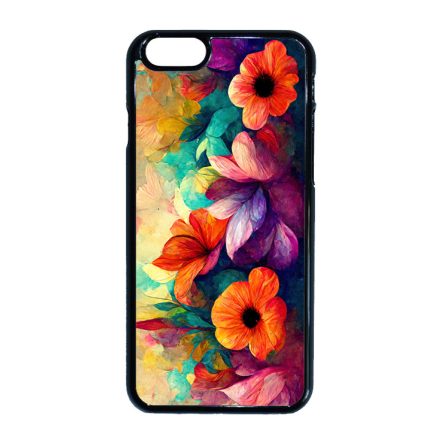 Festett hatású színes virágos Art iPhone 6-6s tok