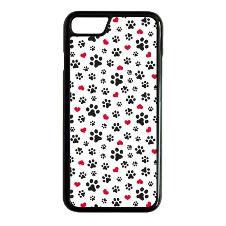 Szívecskés kutya mancs mintás iPhone 7 Plus - 8 Plus tok
