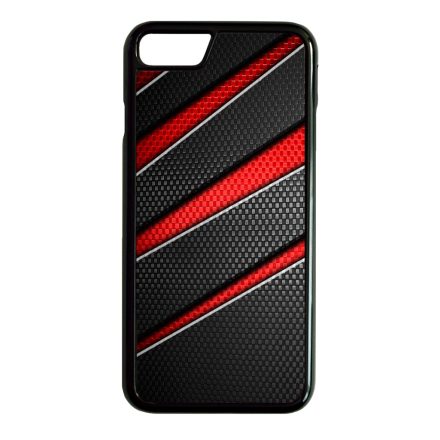 Piros fekete csíkos karbon mintás iPhone SE (2020) - iPhone SE (2022) tok