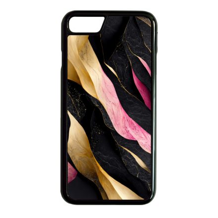 Szépséges fekete-pink és arany márvány mintás iPhone SE (2020) - iPhone SE (2022) tok