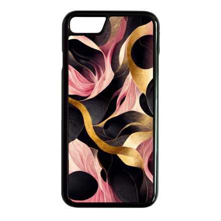Aranyló fekete-pink márvány mintás iPhone SE (2020) - iPhone SE (2022) tok