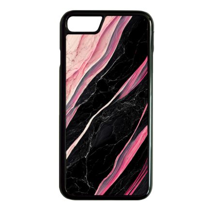 Luxury fekete-pink márvány mintás iPhone SE (2020) - iPhone SE (2022) tok
