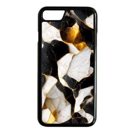 Luxury fekete-fehér és arany márvány mintás iPhone SE (2020) - iPhone SE (2022) tok