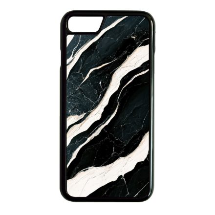 Trendi fekete-fehér márvány mintás iPhone SE (2020) - iPhone SE (2022) tok