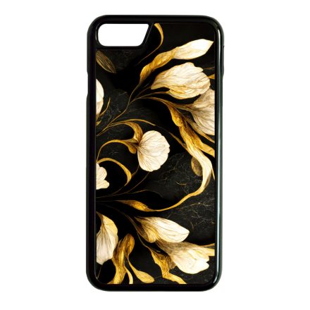 Fekete-arany kála szatén hatású Art iPhone SE (2020) - iPhone SE (2022) tok