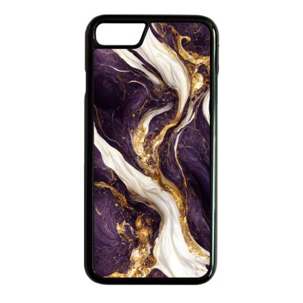 Szépséges lila-fehér és arany márvány mintás iPhone SE (2020) - iPhone SE (2022) tok