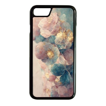 Pasztel rózsaszín és kék virágos Art iPhone SE (2020) - iPhone SE (2022) tok