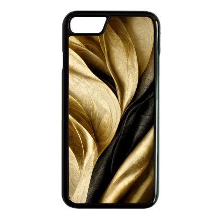 Fekete-arany mintás szatén hatású Art iPhone SE (2020) - iPhone SE (2022) tok