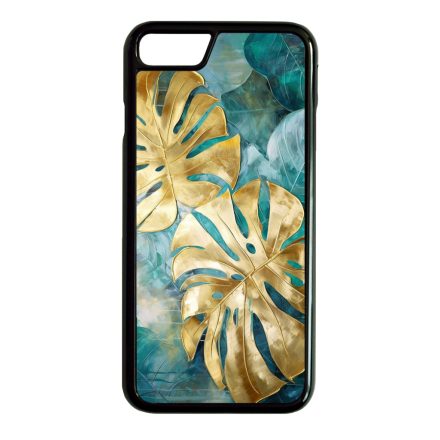 Gyönyörű kék aranyló levelek Art iPhone SE (2020) - iPhone SE (2022) tok
