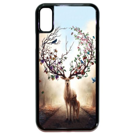 erdő szarvas őz négy évszak iPhone X/Xs tok