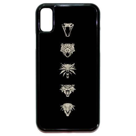 Witcher Schools wolf fehér farkas iPhone X/Xs tok