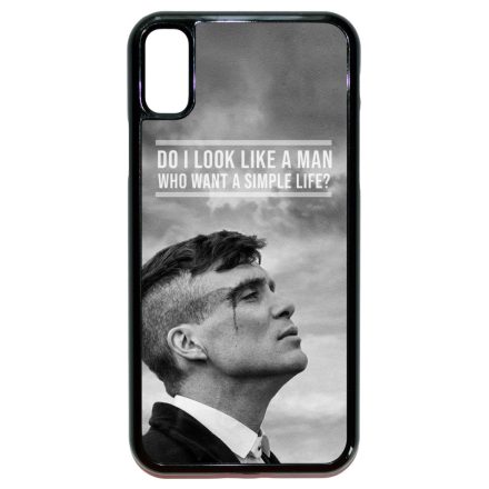Tommy Shelby simple life idezet peaky blinders iPhone X/Xs tok