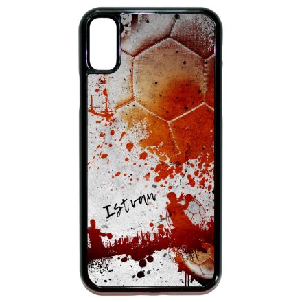 Kerd a neveddel RED kezilabda mintas iPhone X/Xs tok