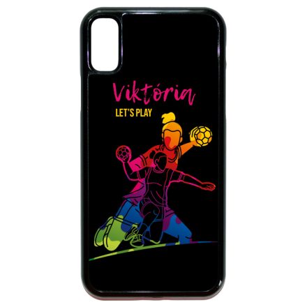 Kerd a Neveddel FOR HER kezilabda mintas iPhone X/Xs tok