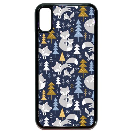Tündéri Karácsonyi róka mintás iPhone X/Xs tok