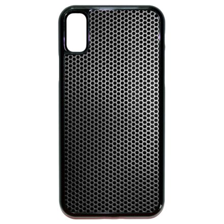 Speaker Ezüst metál mintás iPhone X/Xs tok