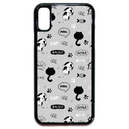 Mrrr Cuki Cica mintás iPhone X/Xs tok