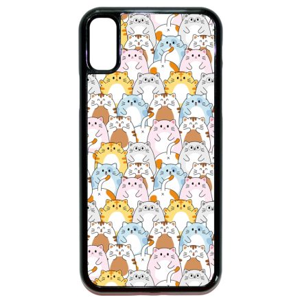 Tündéri Kawaii cica mintás iPhone X/Xs tok