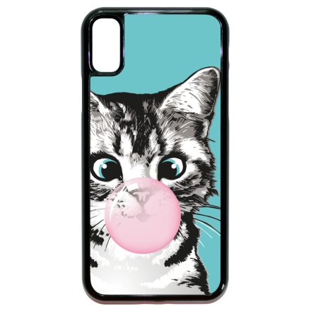 Bubble Cat - cica mintás iPhone X/Xs tok