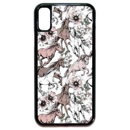 Gyönyörű vintage lovas mintás iPhone X/Xs tok