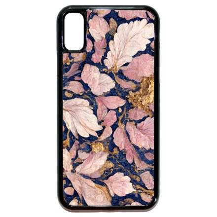Gyönyörű rózsaszín aranyos virág Art iPhone X/Xs tok