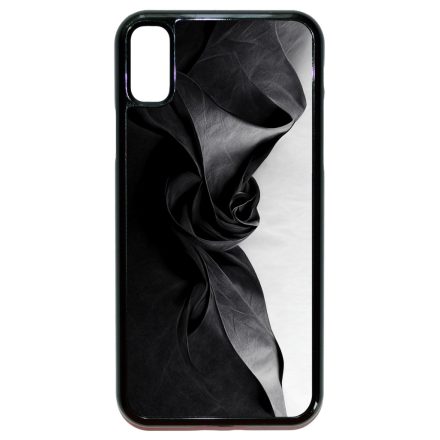 Szatén hatású fekete-fehér Art iPhone X/Xs tok