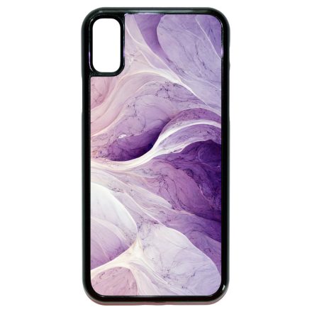 Absztrakt lila márvány mintás iPhone X/Xs tok