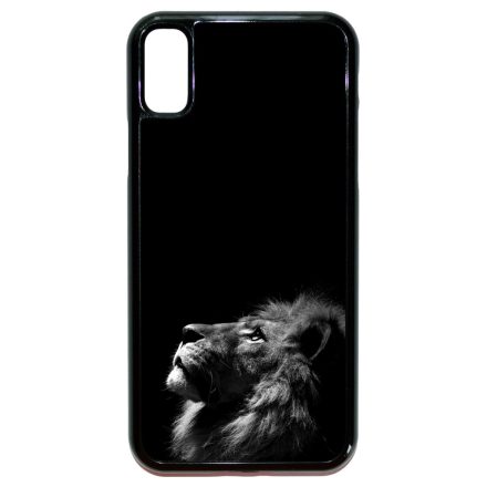 Fekete-fehér oroszlán iPhone X/Xs tok
