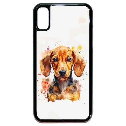Barna tacsi iPhone X/Xs tok