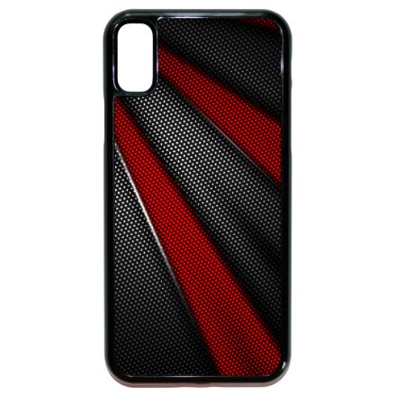 Carbon piros sávokkal iPhone X/Xs tok