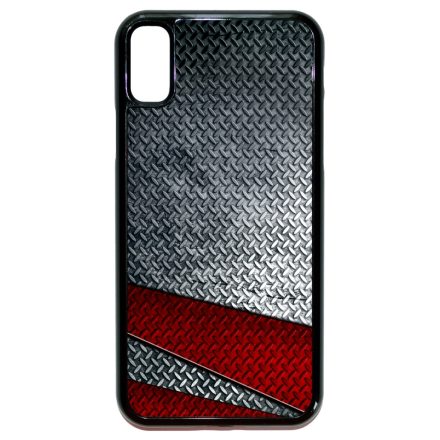 Acéllemez vörös sávval iPhone X/Xs tok