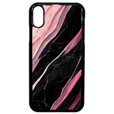 Luxury fekete-pink márvány mintás iPhone Xr tok