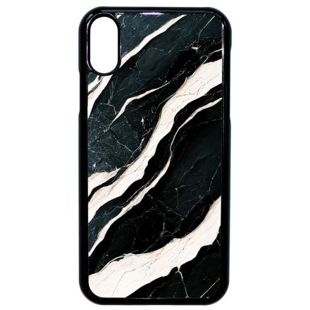 Trendi fekete-fehér márvány mintás iPhone Xr tok