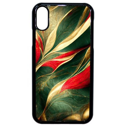 Magyaros piros-zöld márvány mintás iPhone Xr tok