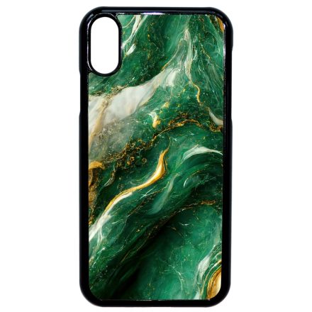 Smaragd zöld és arany márvány mintás  iPhone Xr tok