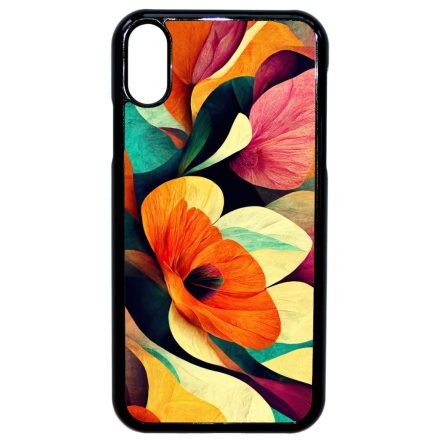 Absztrakt színes virágok Art iPhone Xr tok