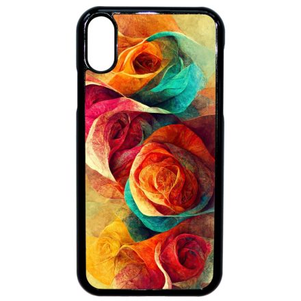 Absztrakt színes rózsák Art iPhone Xr tok