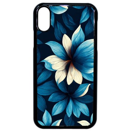 Szépséges kék virágos Art iPhone Xr tok