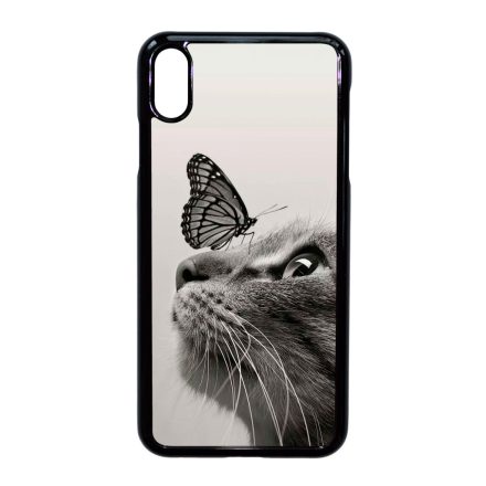 Cica és Pillangó - macskás iPhone Xs Max tok