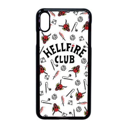 Hellfire Club - Fehér Mintás - Stranger Things iPhone Xs Max tok