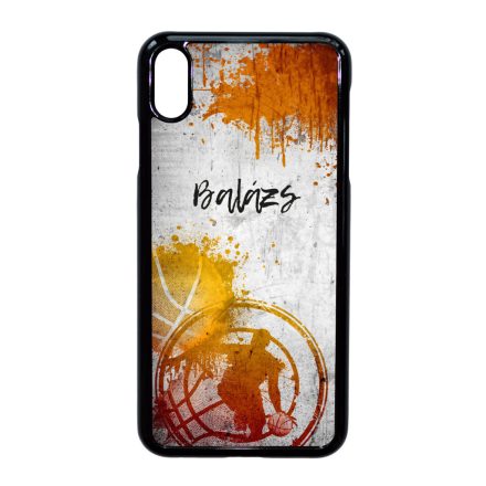 Kerd a Neveddel Grunge Kosarlabda iPhone Xs Max tok