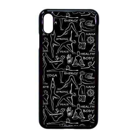 Black Line Art Joga iPhone Xs Max tok