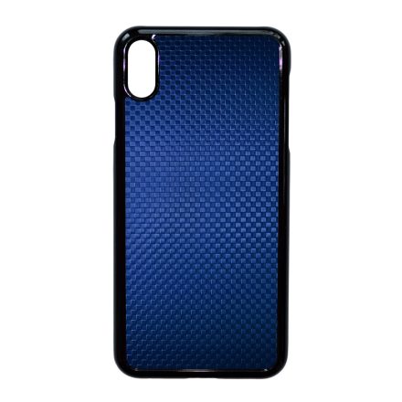 Gyönyörű kék karbon fiber mintás iPhone Xs Max tok