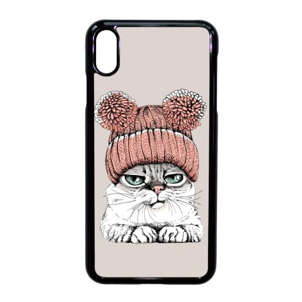 Cuki sapkás cica iPhone Xs Max tok