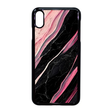 Luxury fekete-pink márvány mintás iPhone Xs Max tok
