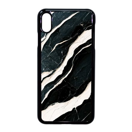 Trendi fekete-fehér márvány mintás iPhone Xs Max tok