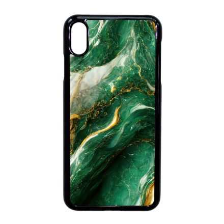 Smaragd zöld és arany márvány mintás  iPhone Xs Max tok